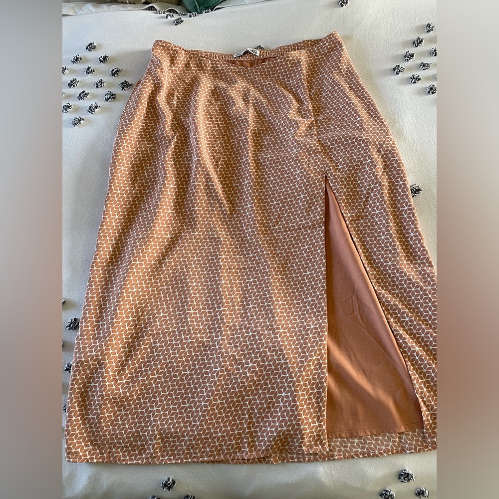 Abercrombie Dipped Waist Midi Skirt